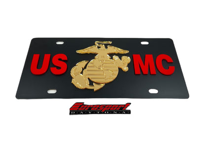 USMC Carbon Steel License Plate