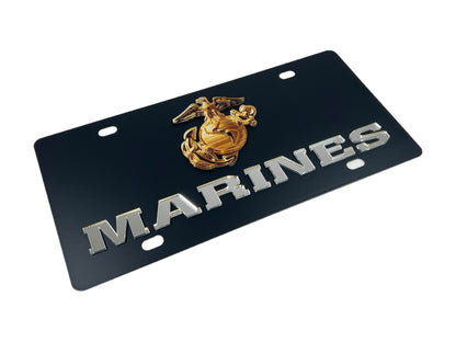 USMC Enlisted Carbon Steel License Plate