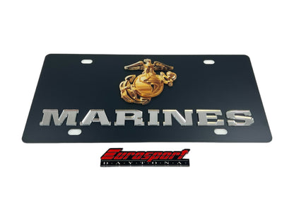 USMC Enlisted Carbon Steel License Plate