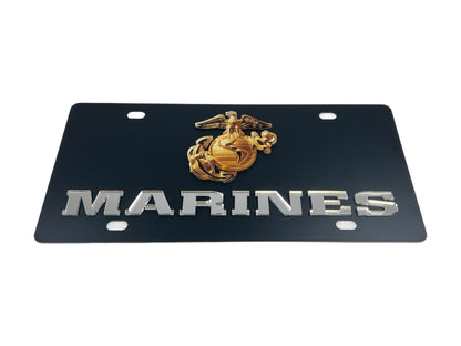 USMC Enlisted Carbon Steel License Plate