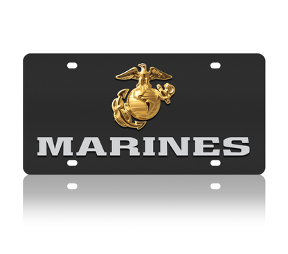 USMC Enlisted Carbon Steel License Plate