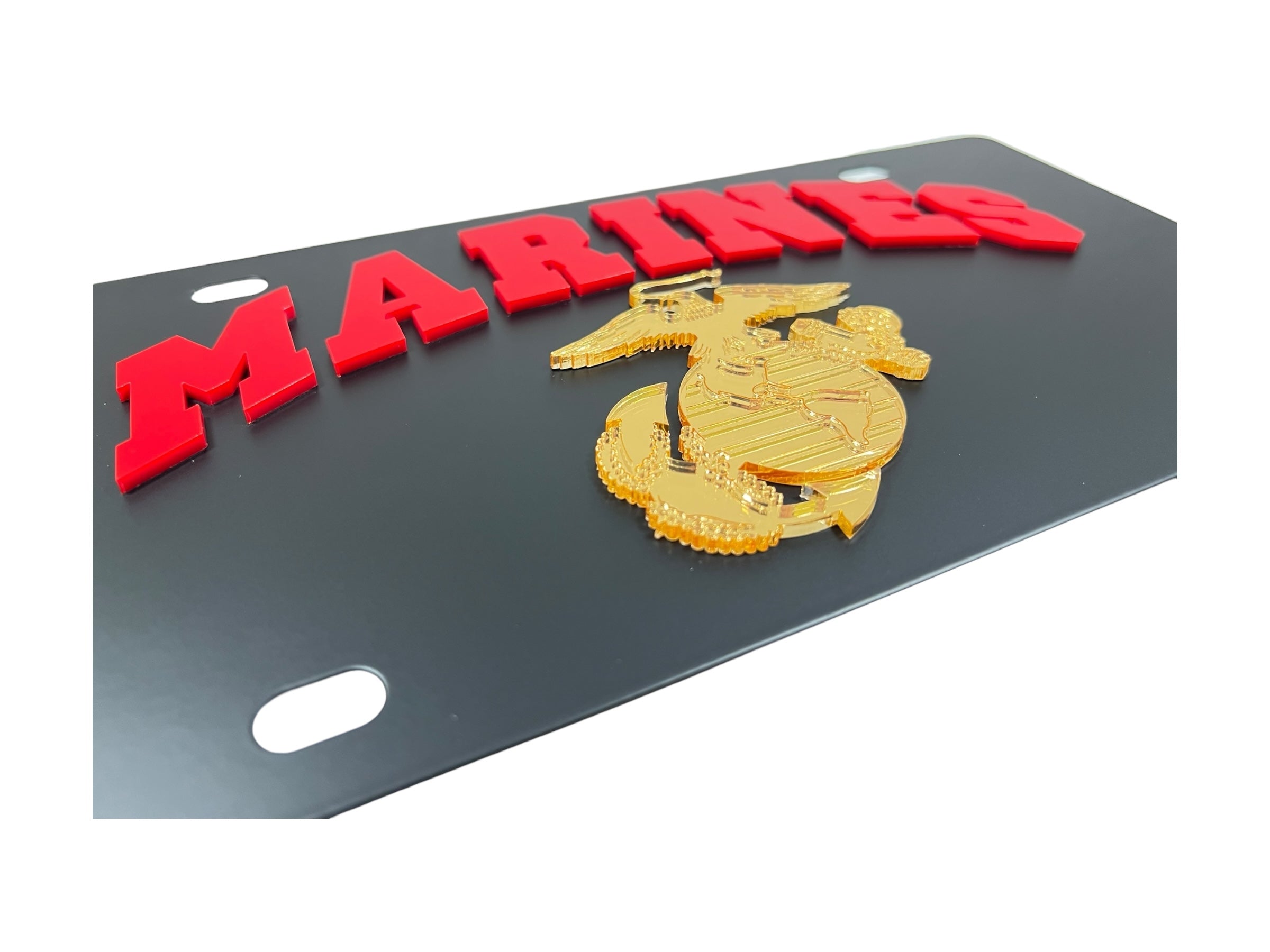 US Marines Carbon Steel License Plate