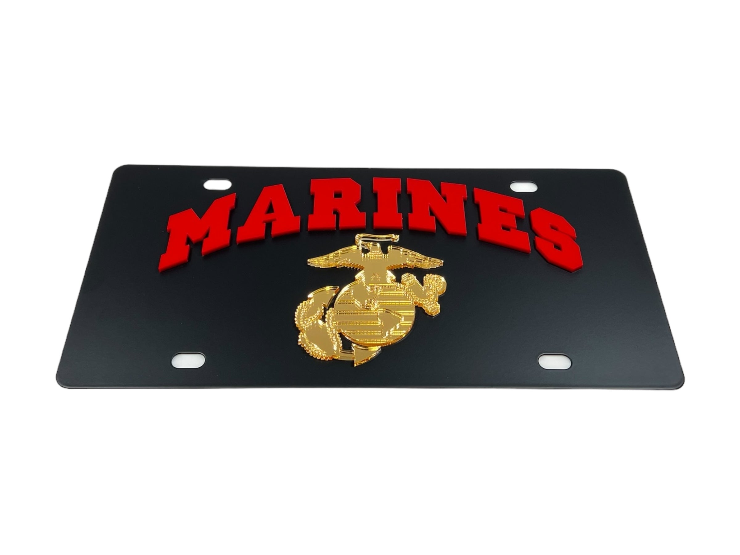 US Marines Carbon Steel License Plate