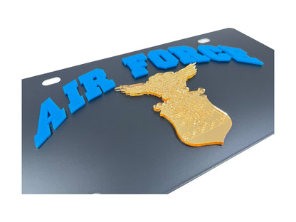 Air Force Carbon Steel License Plate