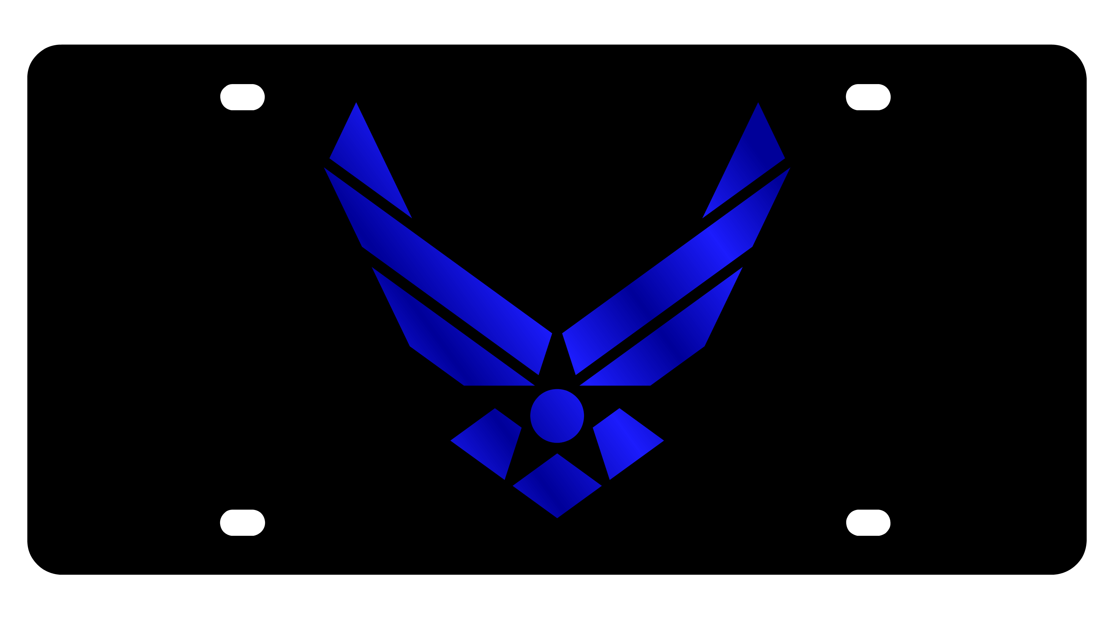 a blue ribbon with an eagle logo on it