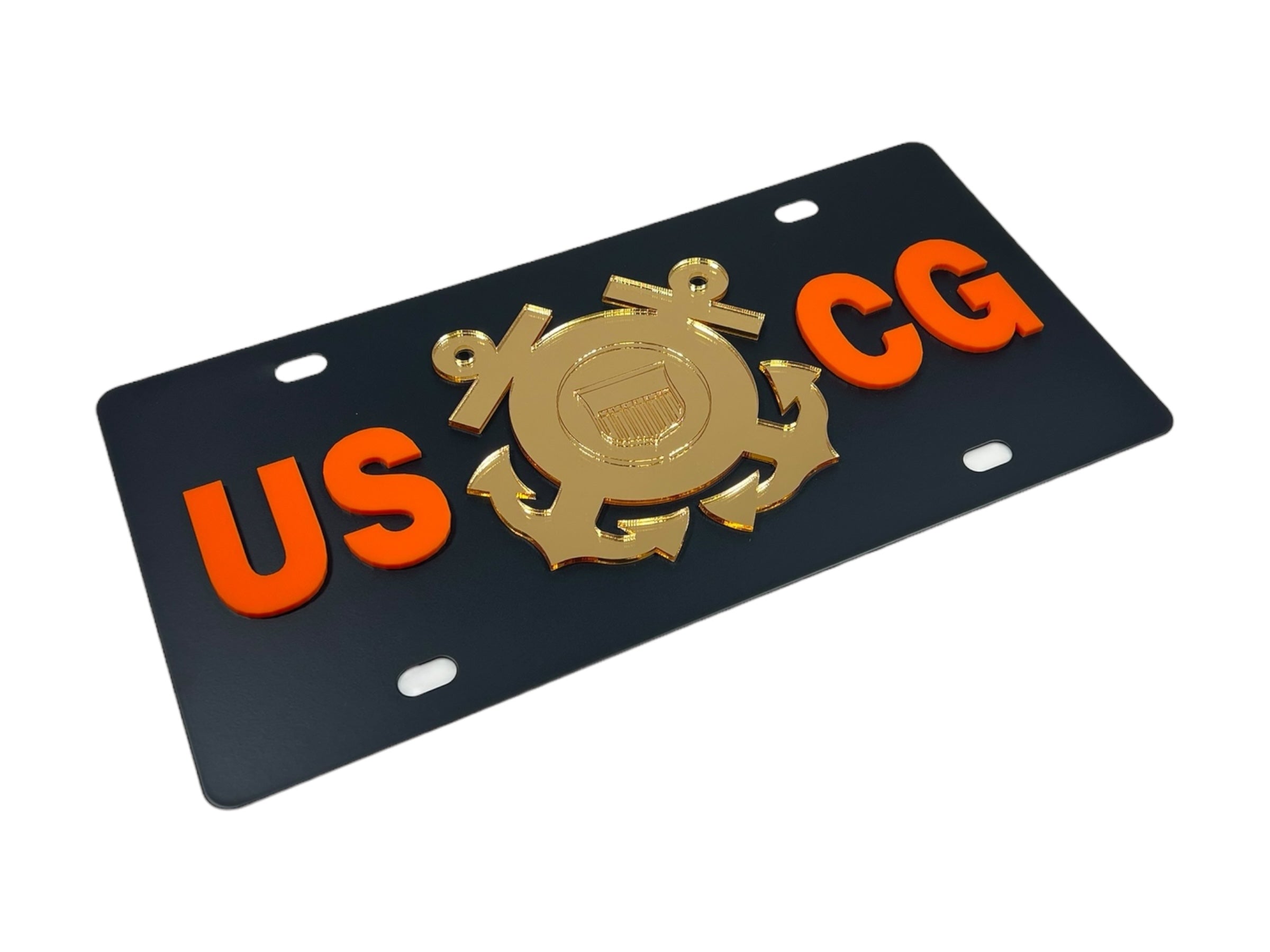 US Coast Guard Carbon Steel License Plate