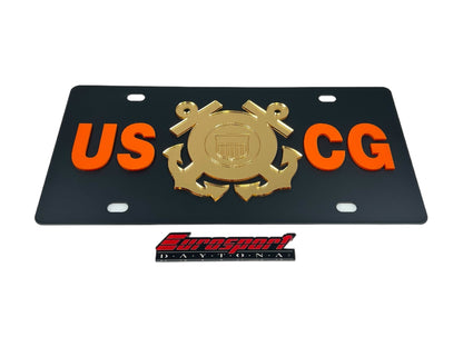 US Coast Guard Carbon Steel License Plate