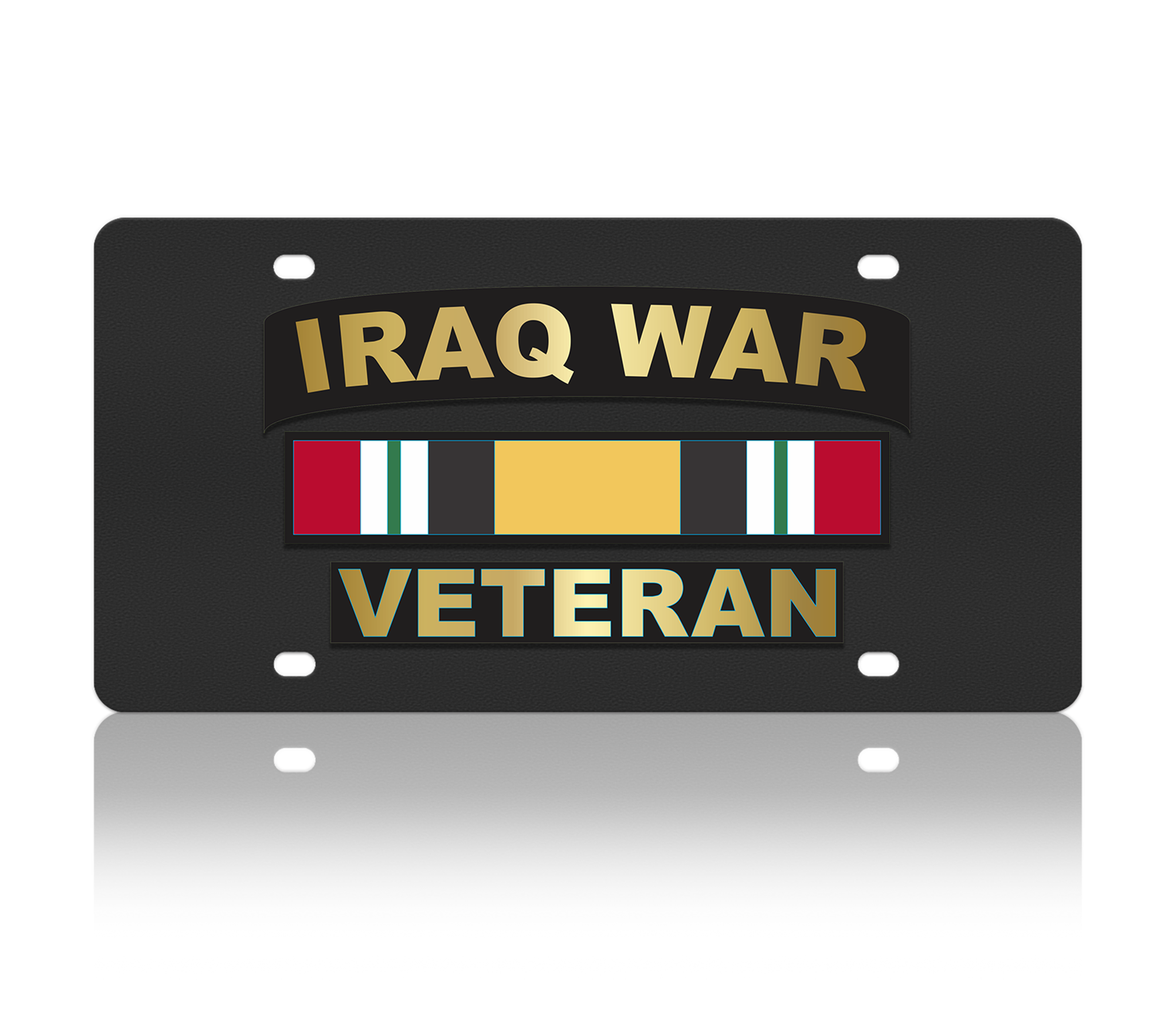 Iraq War Veteran Carbon Steel License Plate