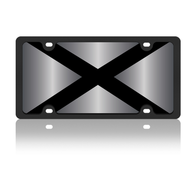 Alabama Blacked Out Carbon Steel License Plate
