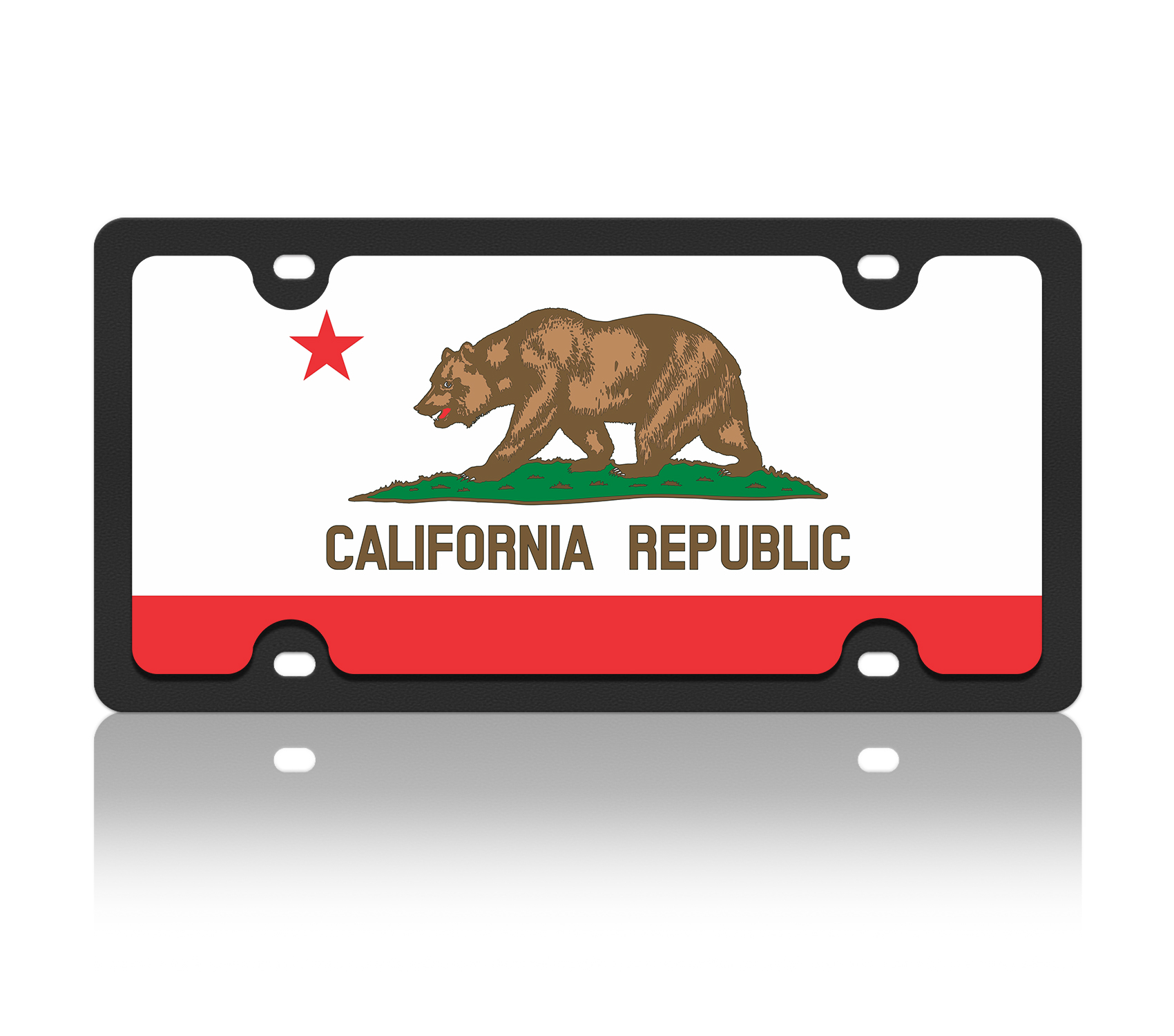 California State Flag Carbon Steel License Plate