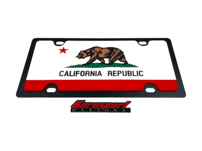 California State Flag Carbon Steel License Plate