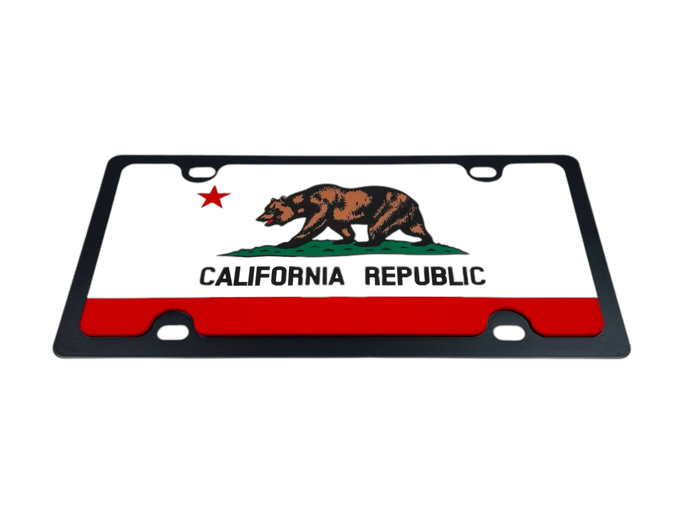 California State Flag Carbon Steel License Plate