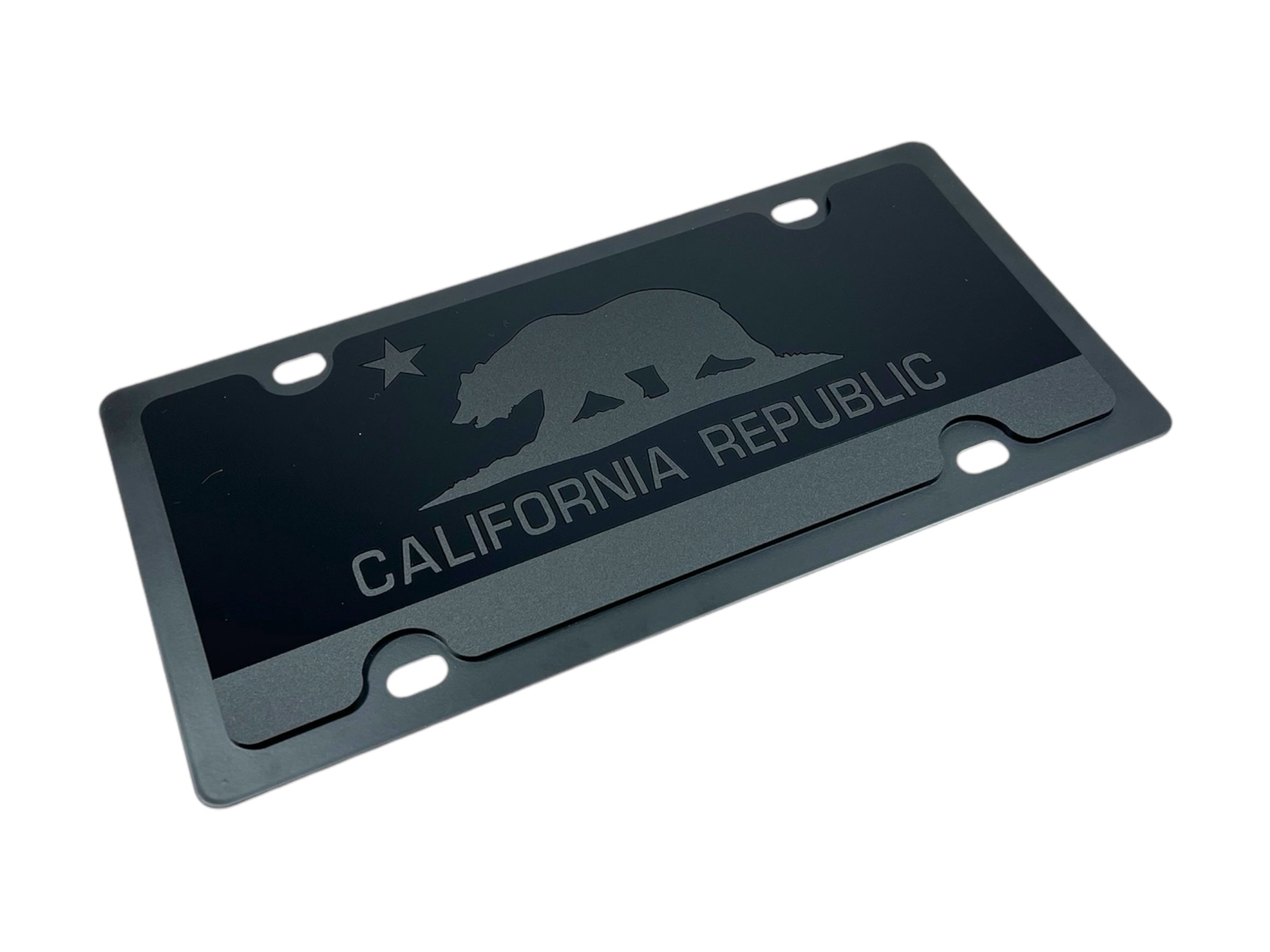 California State Flag Carbon Steel License Plate