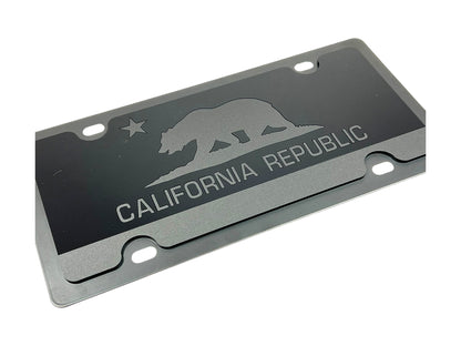 California State Flag Carbon Steel License Plate