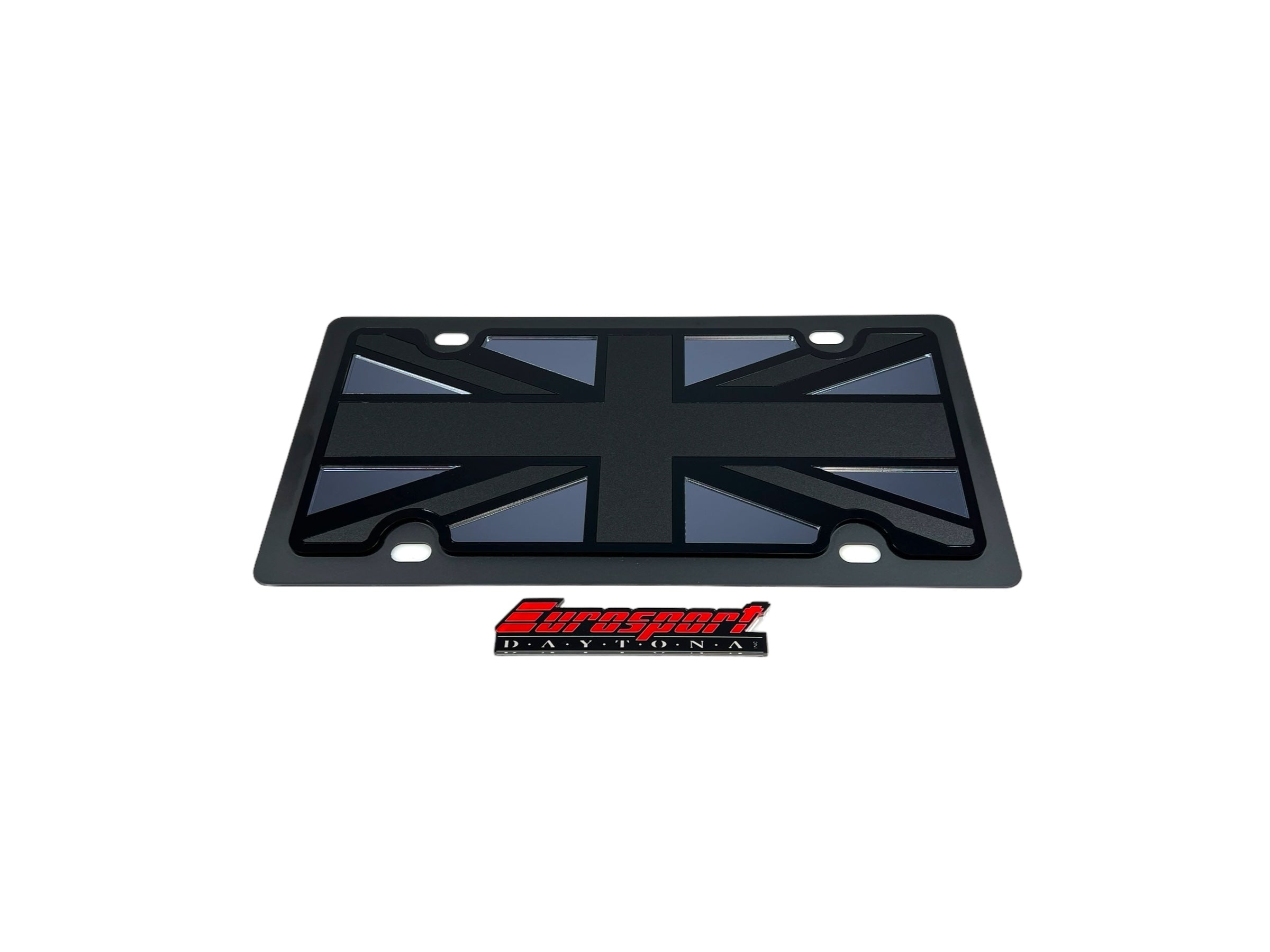 Great Britain Blacked Out Carbon Steel license Plate