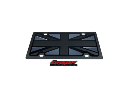 United Kingdom Blacked Out Carbon Steel license Plate