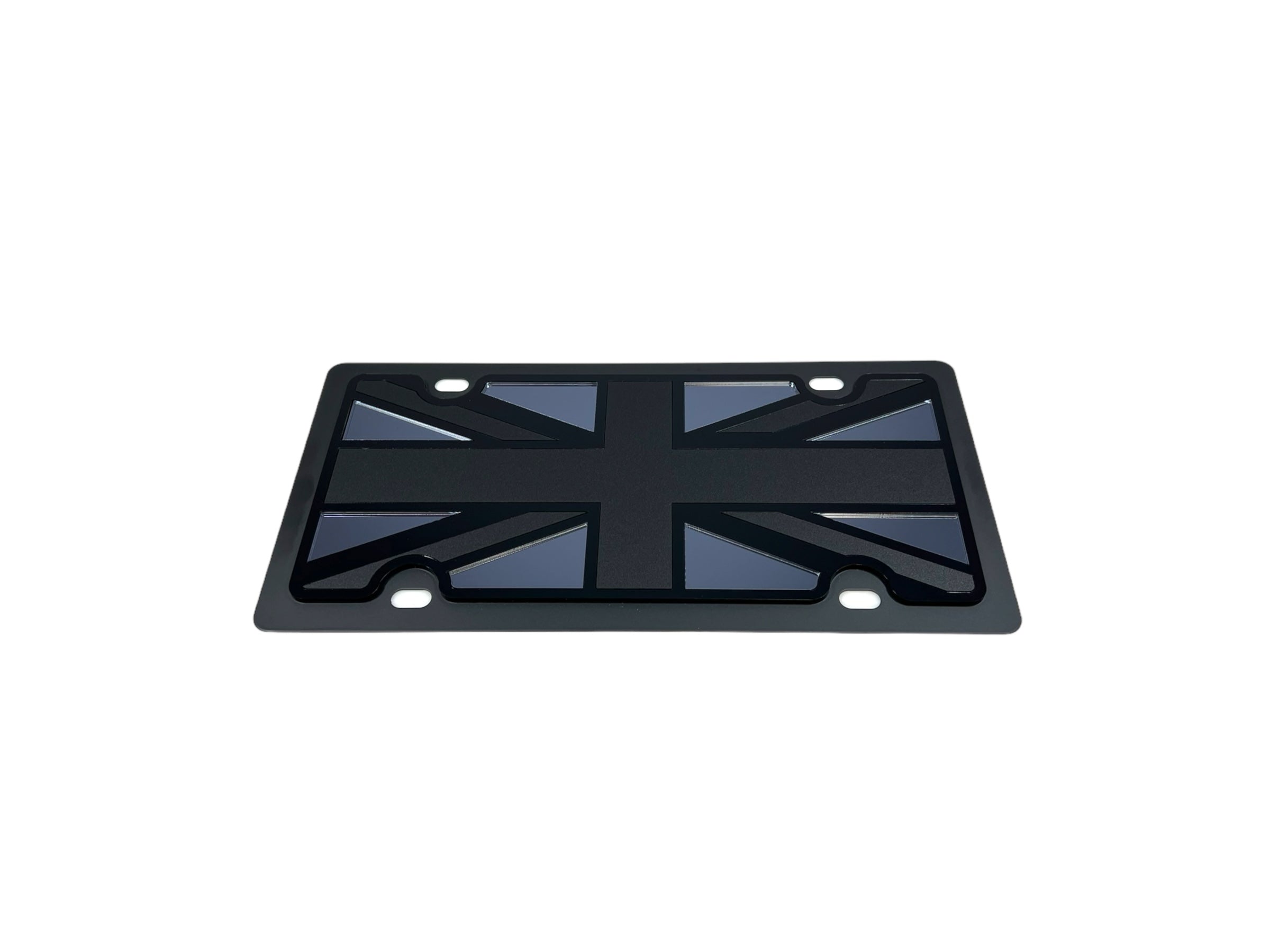 United Kingdom Blacked Out Carbon Steel license Plate