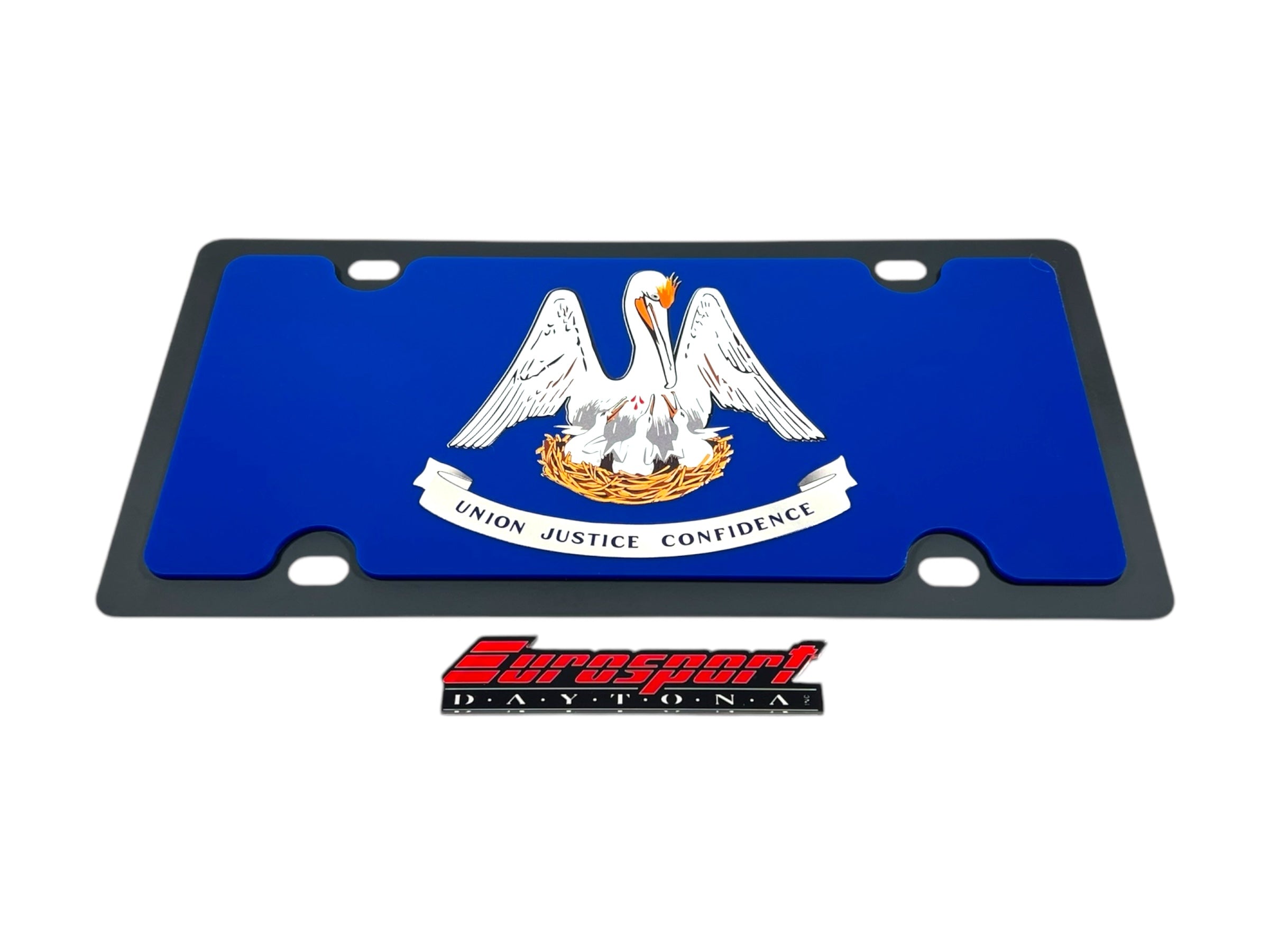 Louisiana State Flag Carbon Steel License Plate