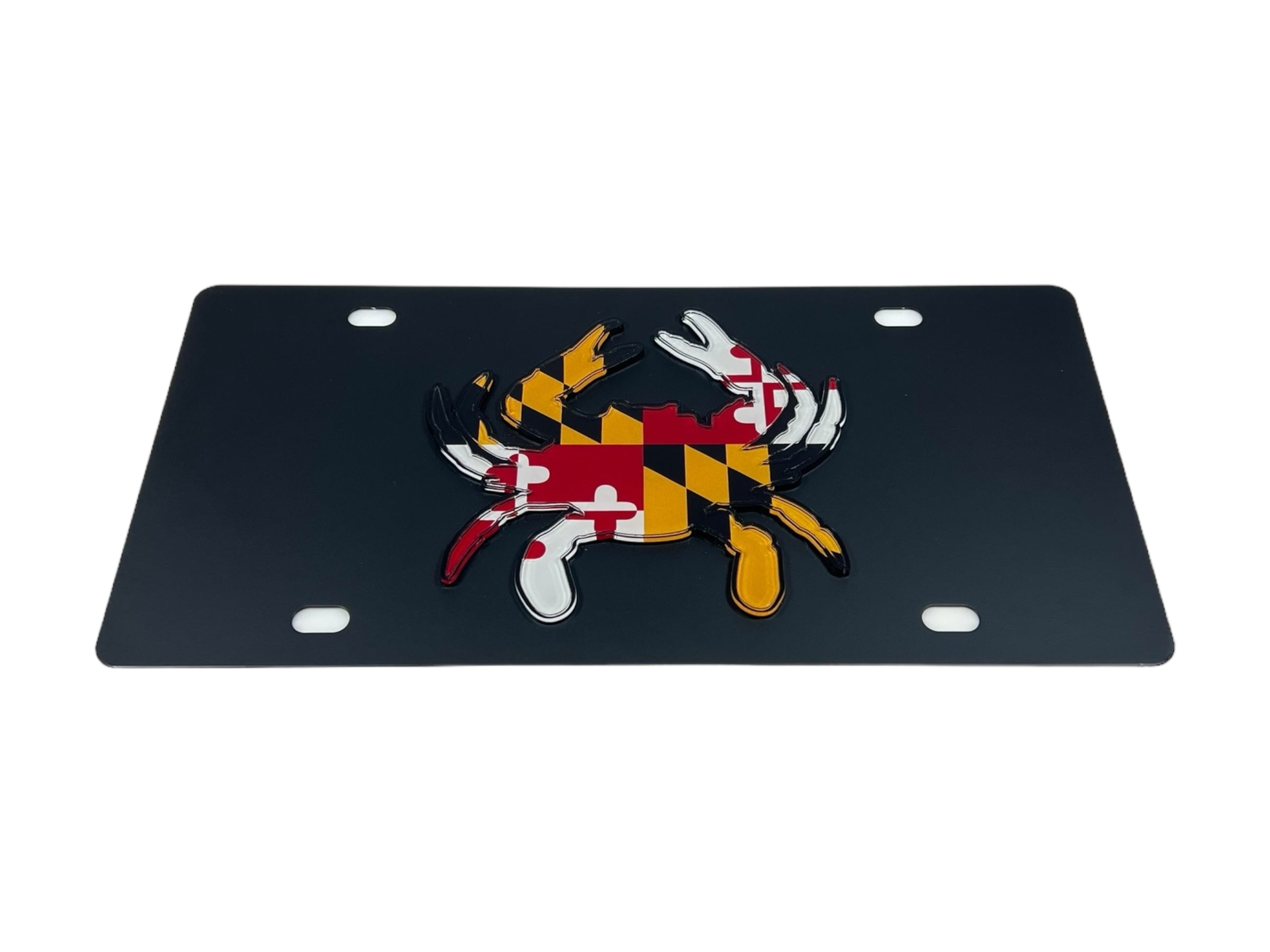 Maryland Crab State Flag Carbon Steel License Plate