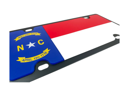 North Carolina State Flag Carbon Steel License Plate