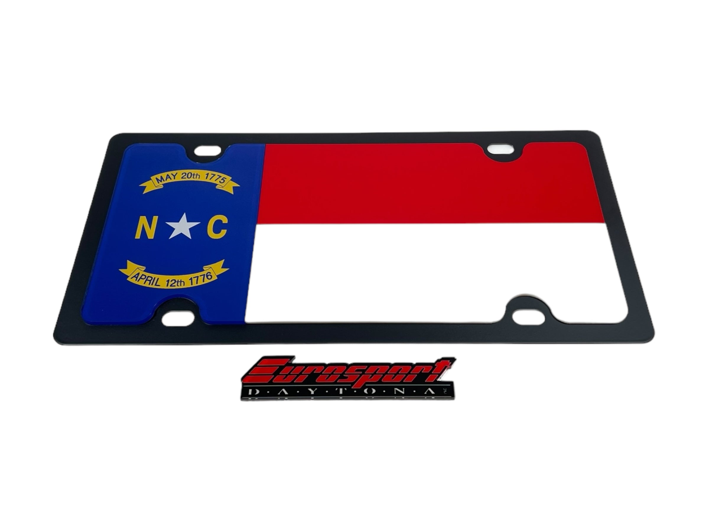 North Carolina State Flag Carbon Steel License Plate