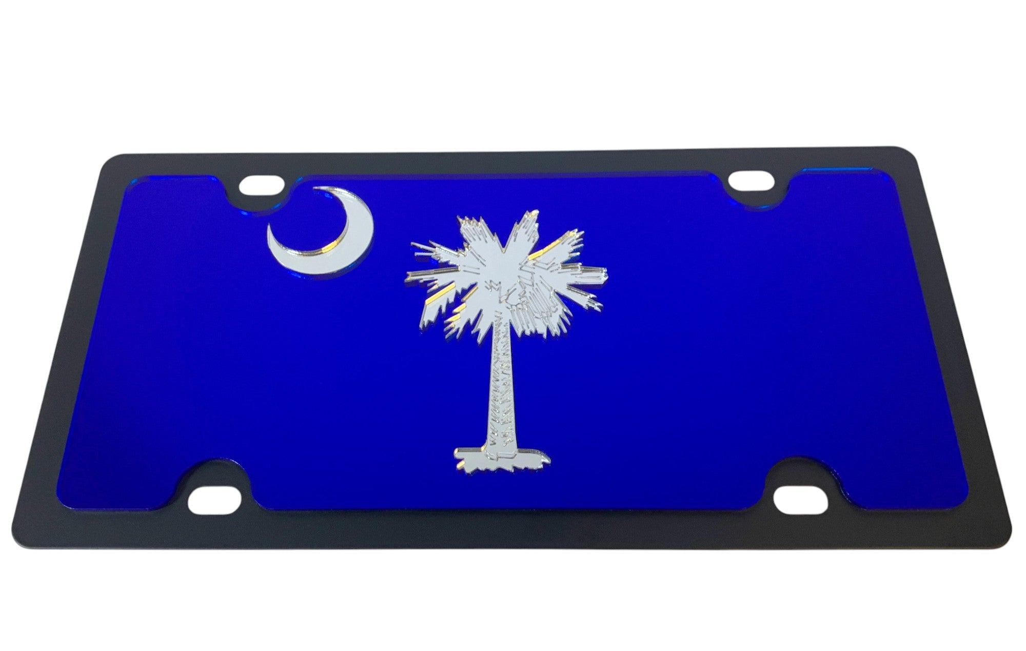 South Carolina Flag Carbon Steel License Plate