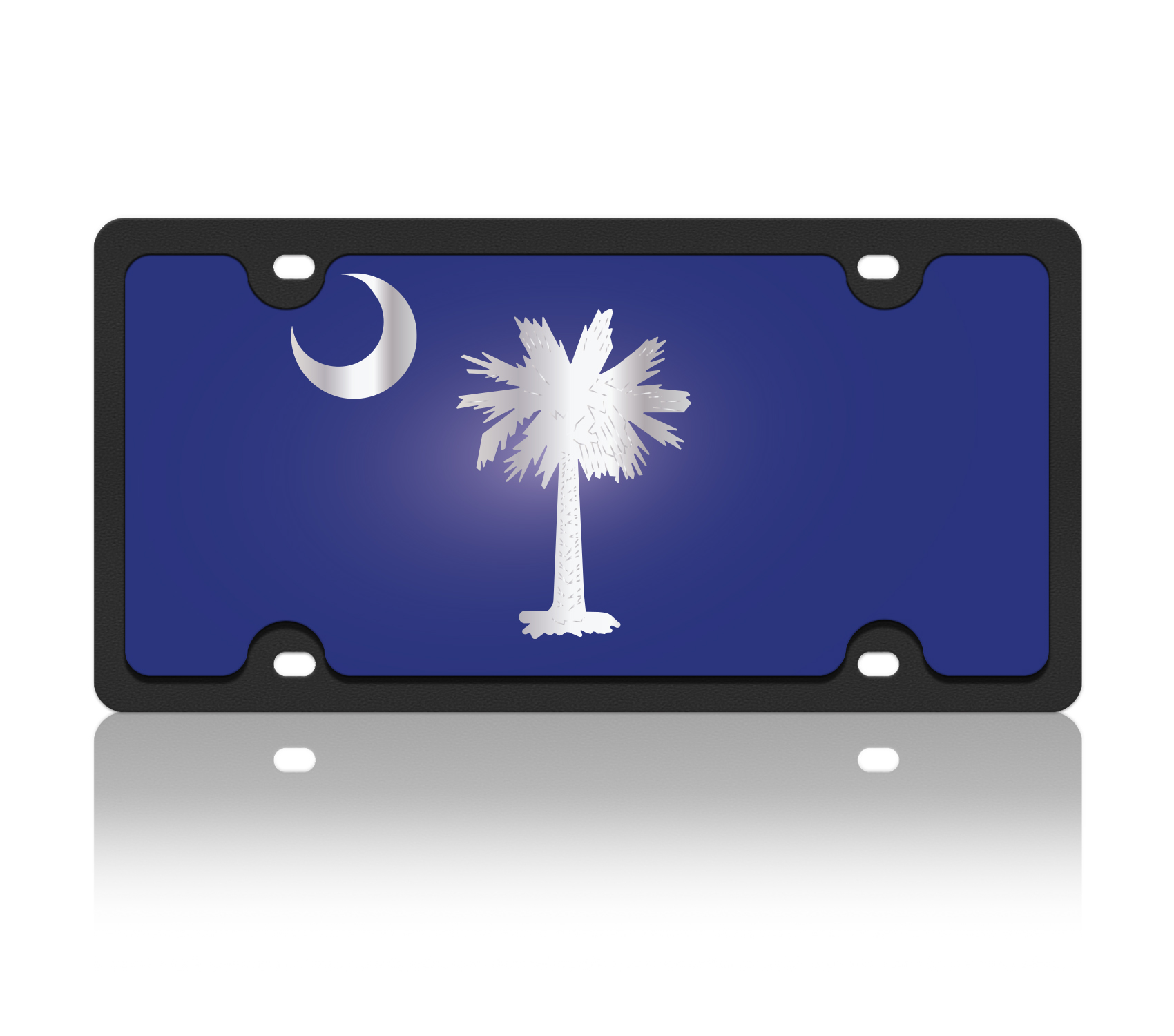 South Carolina Flag Carbon Steel License Plate