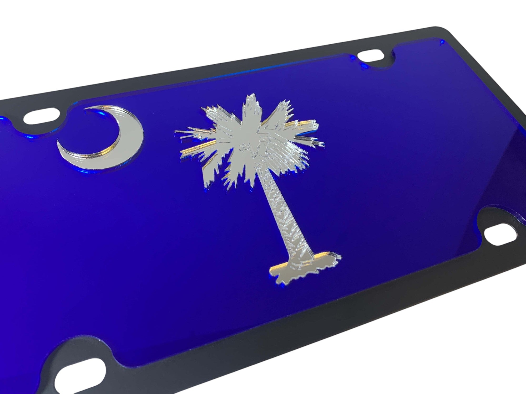 South Carolina Flag Carbon Steel License Plate