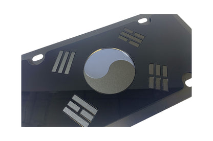 South Korea Blacked Out Carbon Steel license Plate