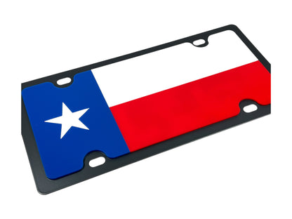 Texas State Flag Carbon Steel License Plate