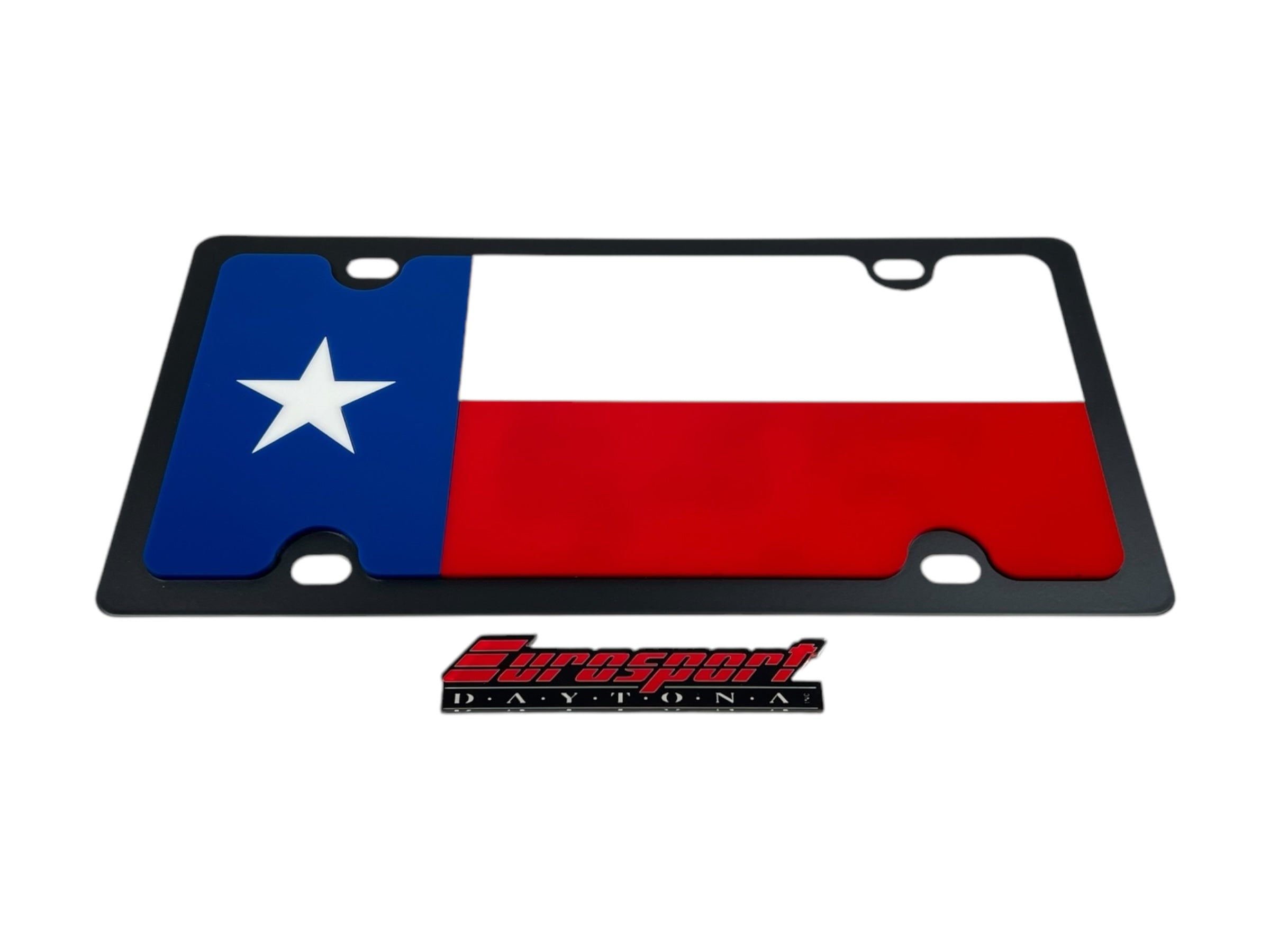 Texas State Flag Carbon Steel License Plate