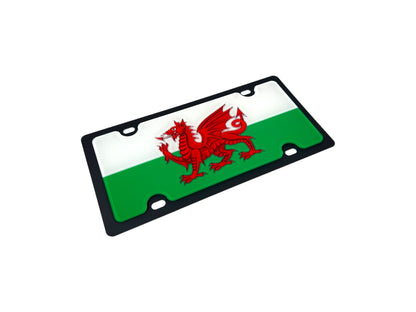 Wales Carbon Steel License Plate