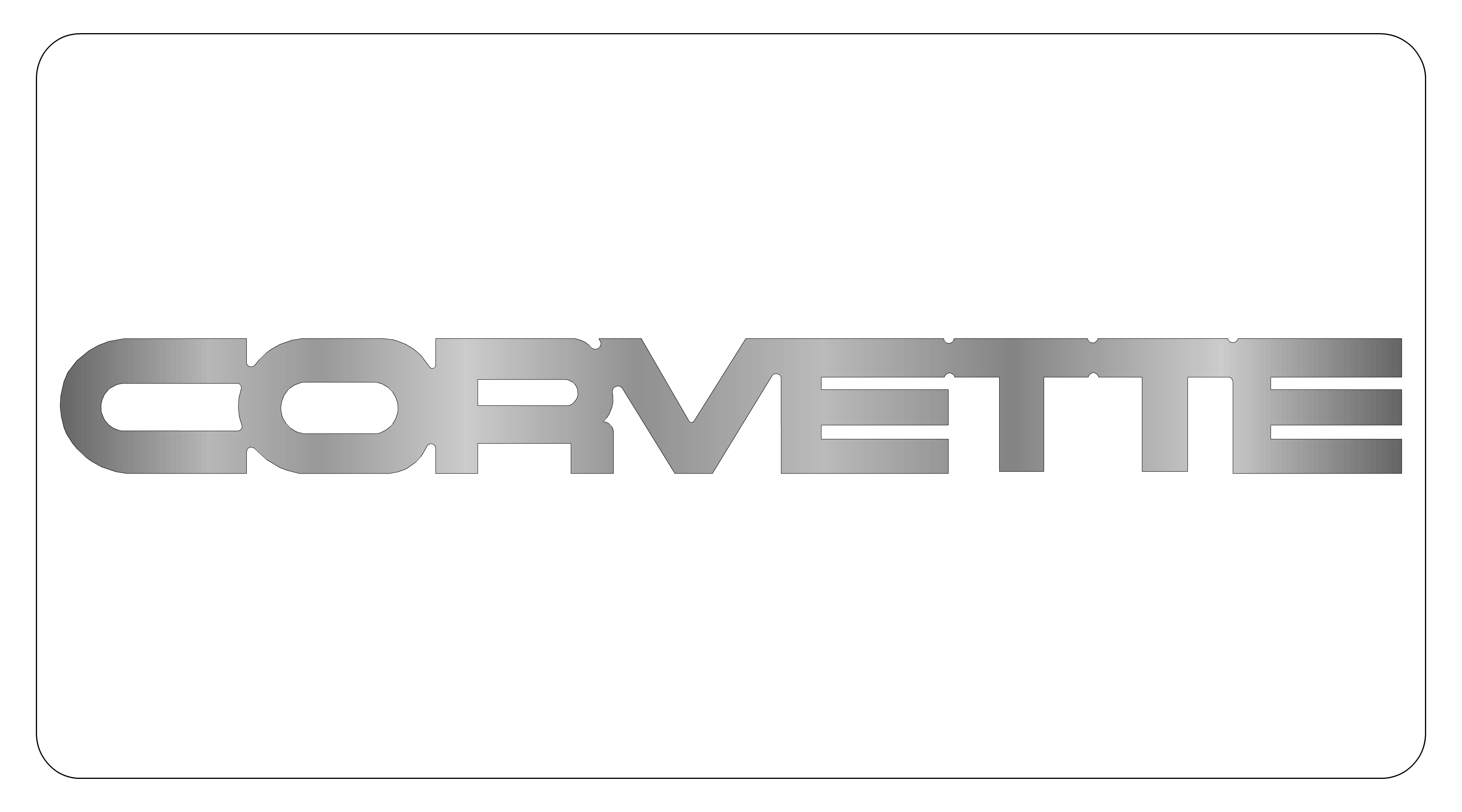 1984-1990 Chevrolet Corvette C4 Rear Letters
