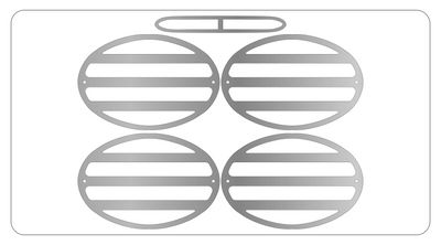 Chevrolet Corvette C5 Tail Light Louvers 5pc
