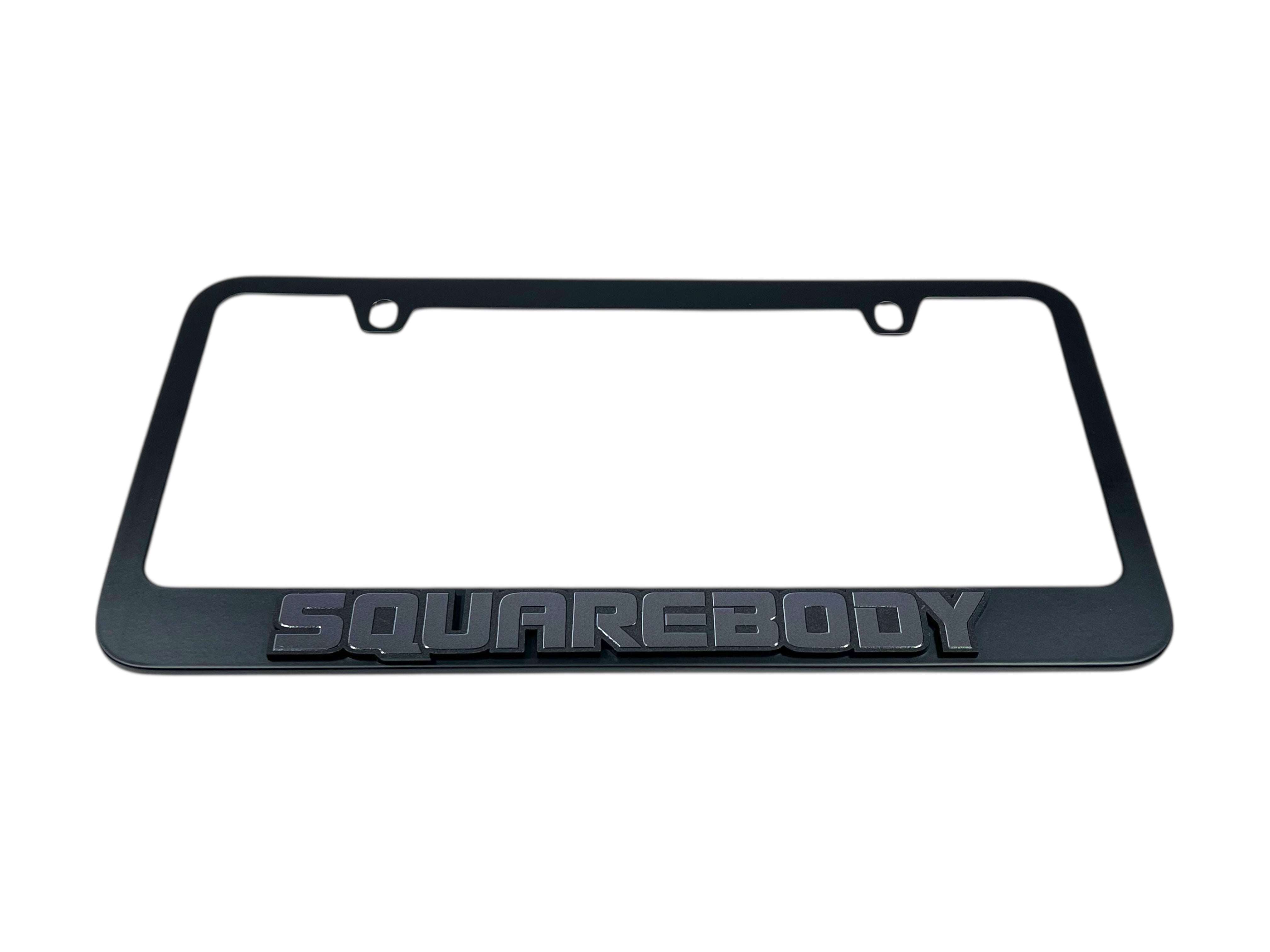 Squarebody Black License Plate Frame