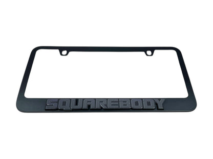 Squarebody Black License Plate Frame