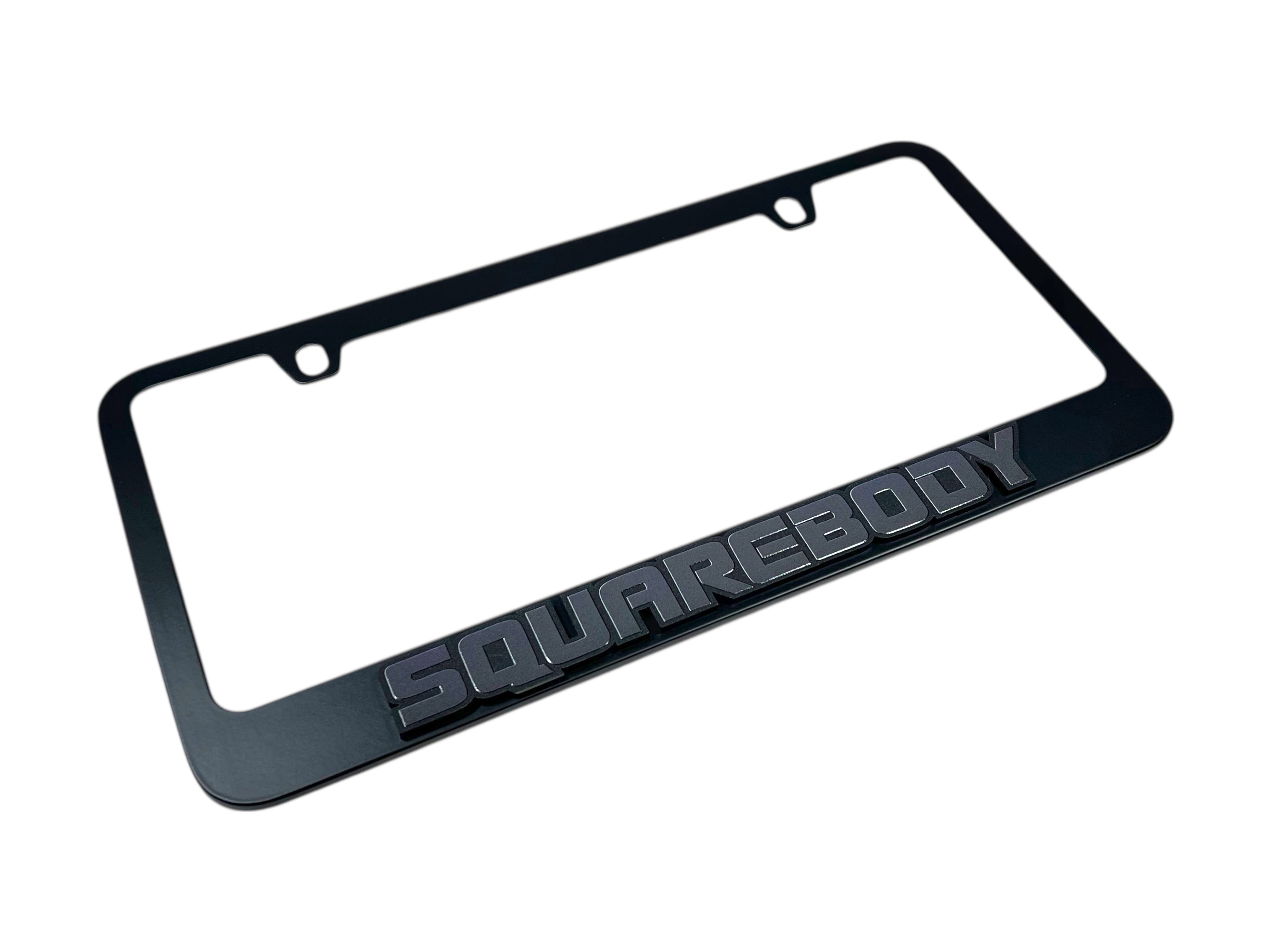 Squarebody Black License Plate Frame