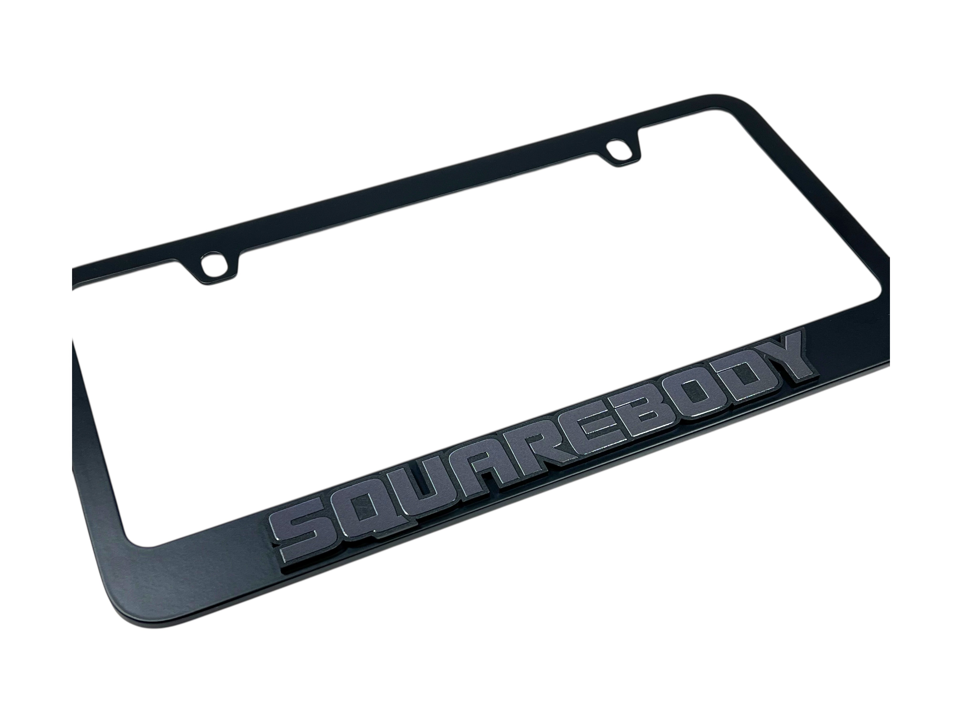 Squarebody Black License Plate Frame