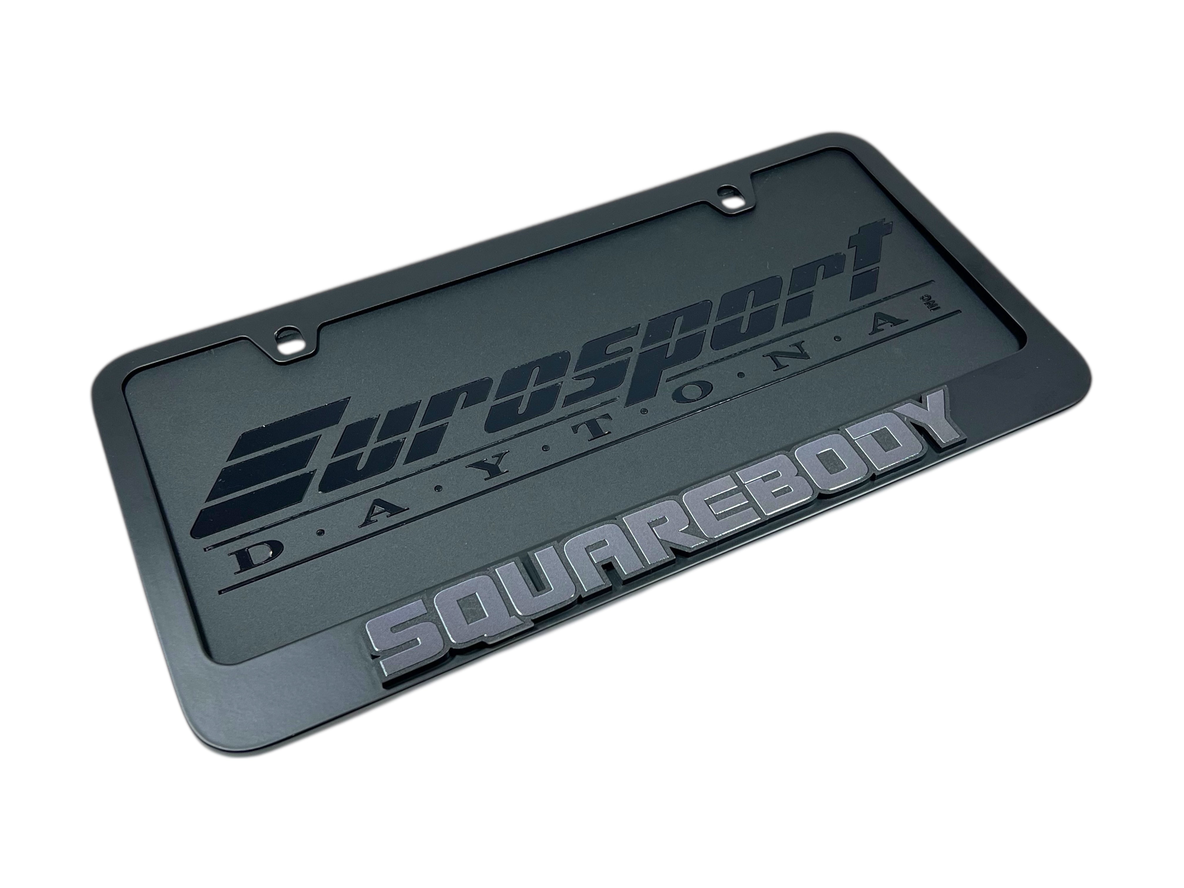 Squarebody Black License Plate Frame