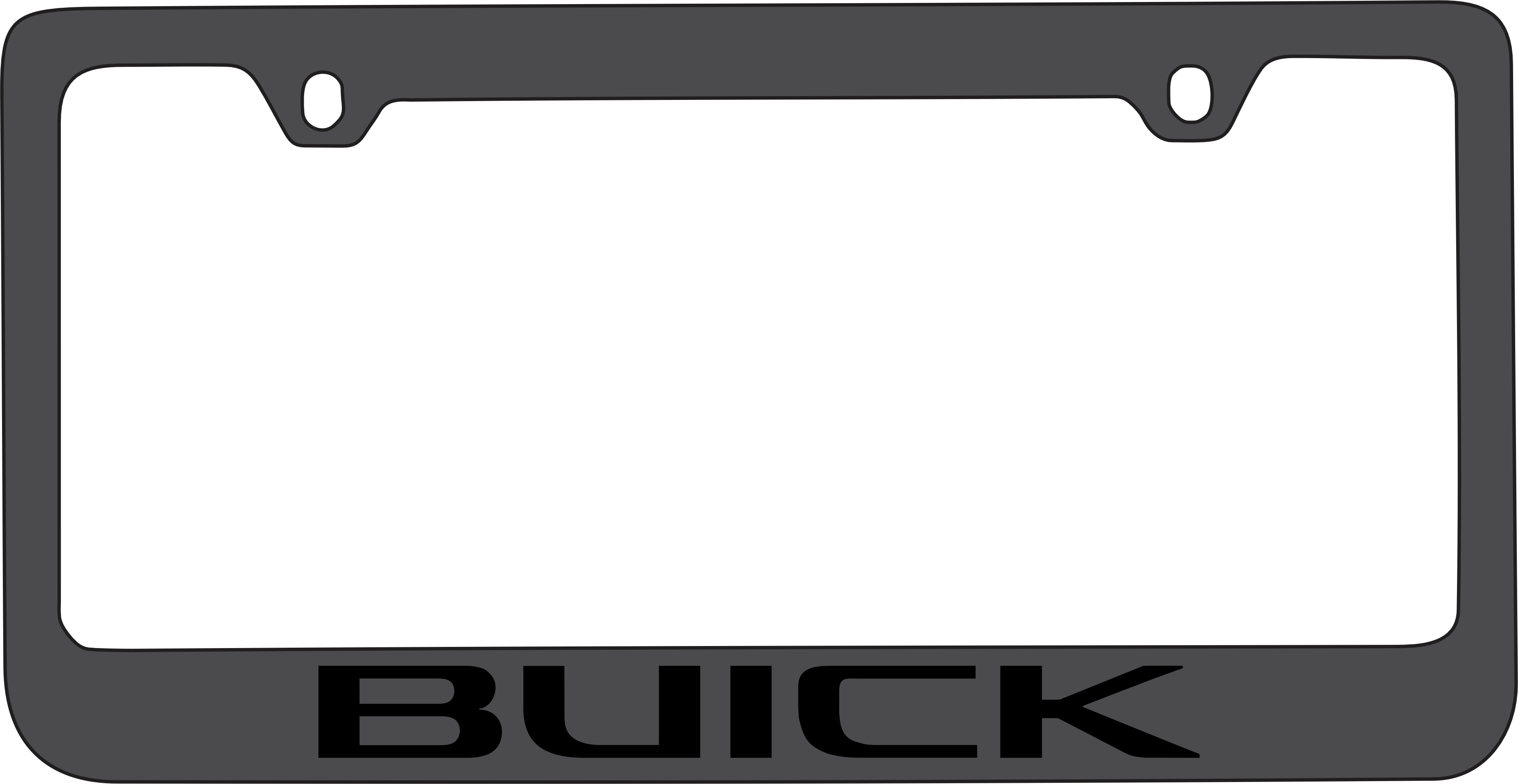 Buick Black License Plate Frame