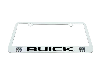 Buick White License Plate Frame