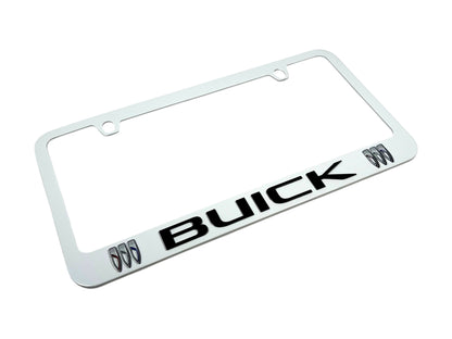 Buick White License Plate Frame