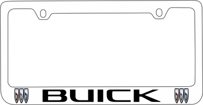 Buick White License Plate Frame