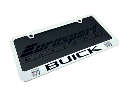Buick White License Plate Frame