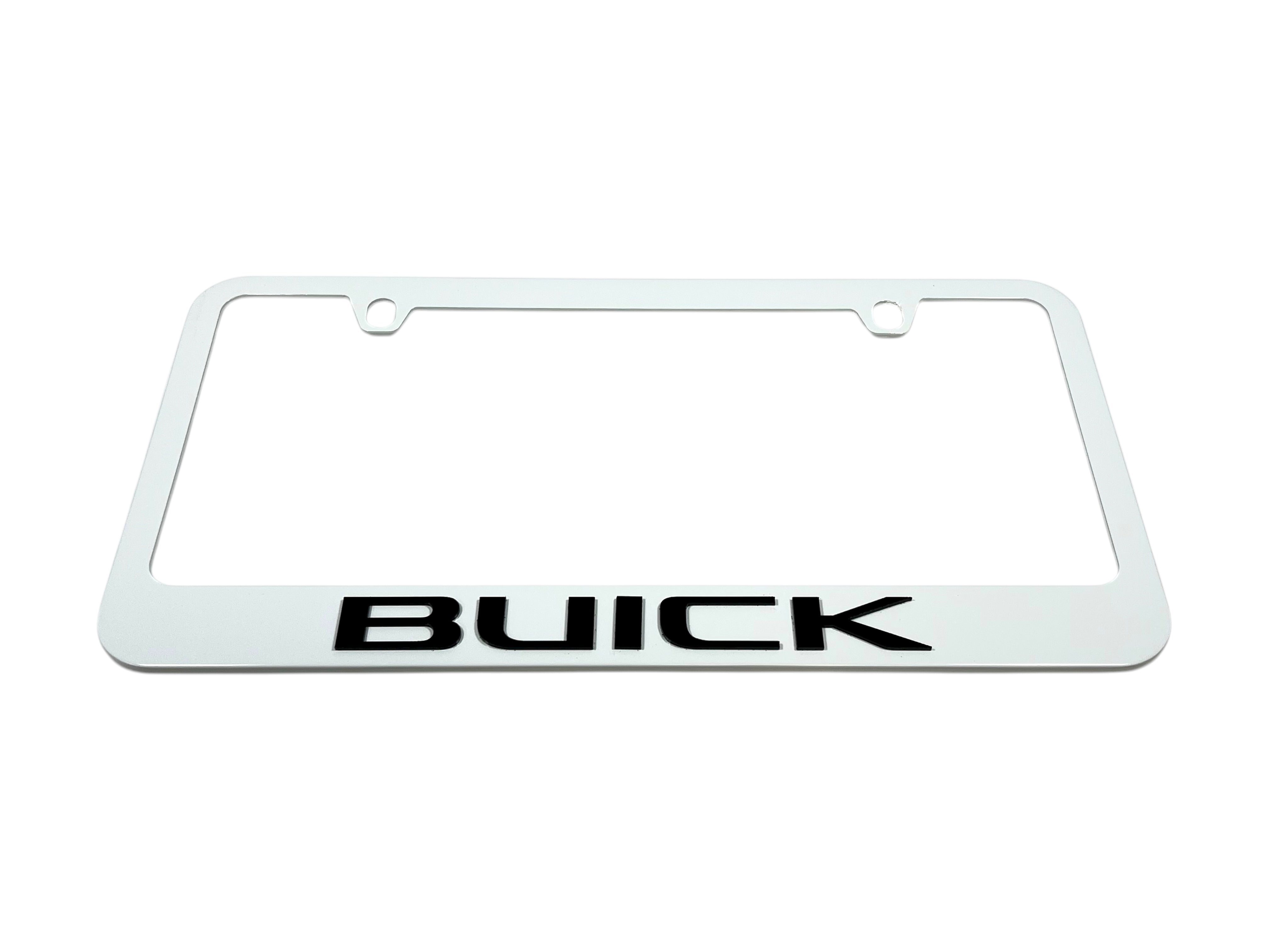 Buick White License Plate Frame