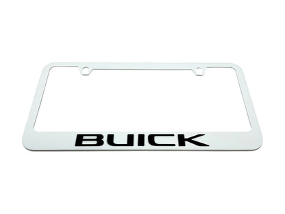 Buick White License Plate Frame