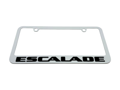 Cadillac Escalade White License Plate Frame