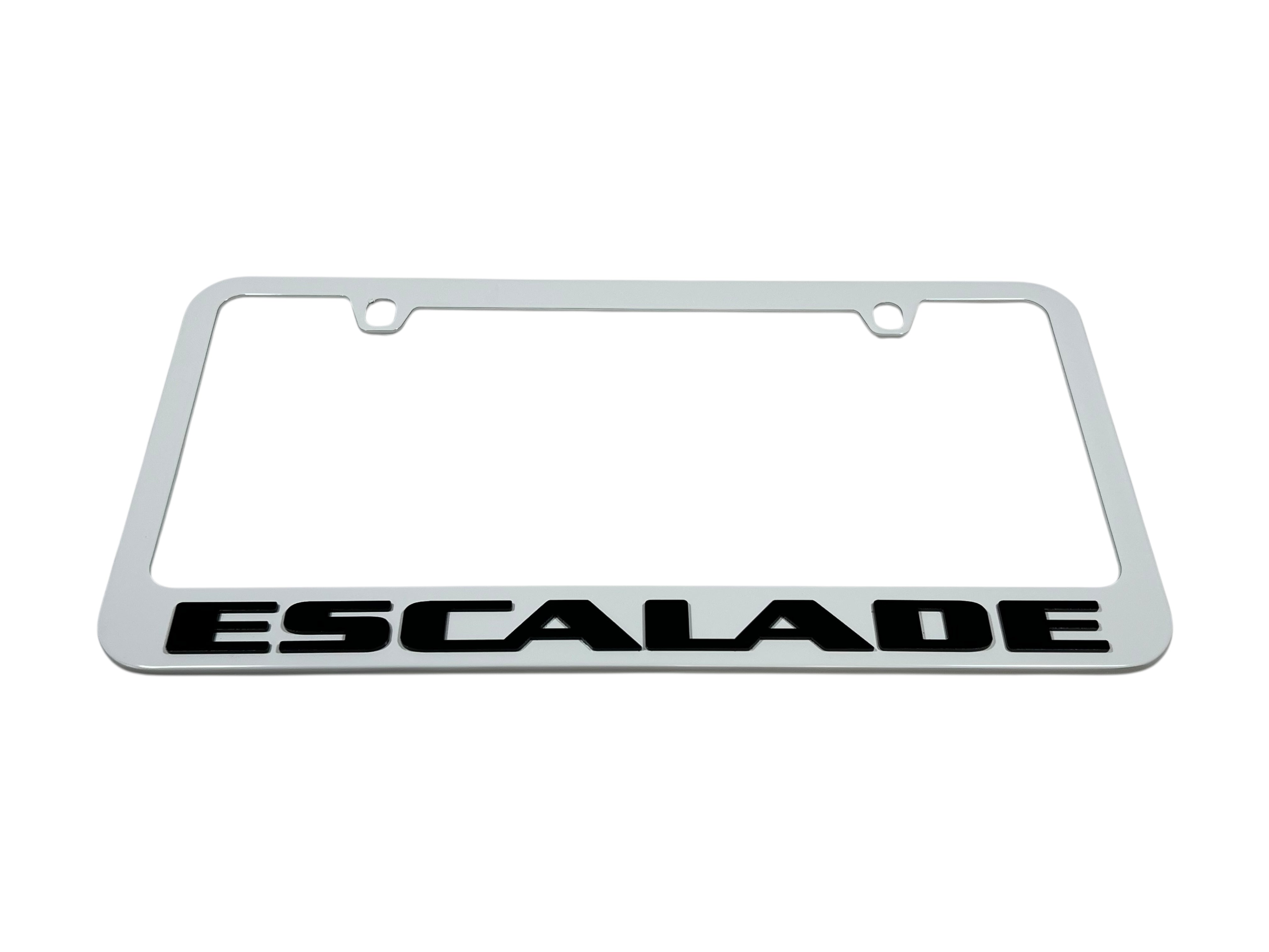 Cadillac Escalade White License Plate Frame
