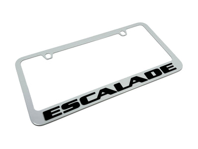 Cadillac Escalade White License Plate Frame