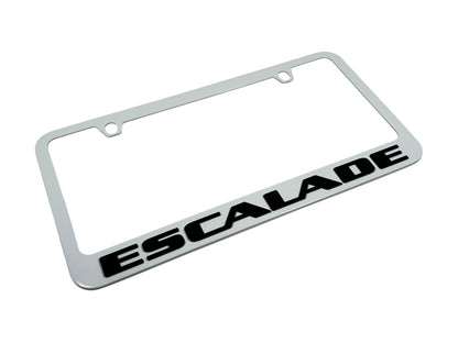 Cadillac Escalade White License Plate Frame